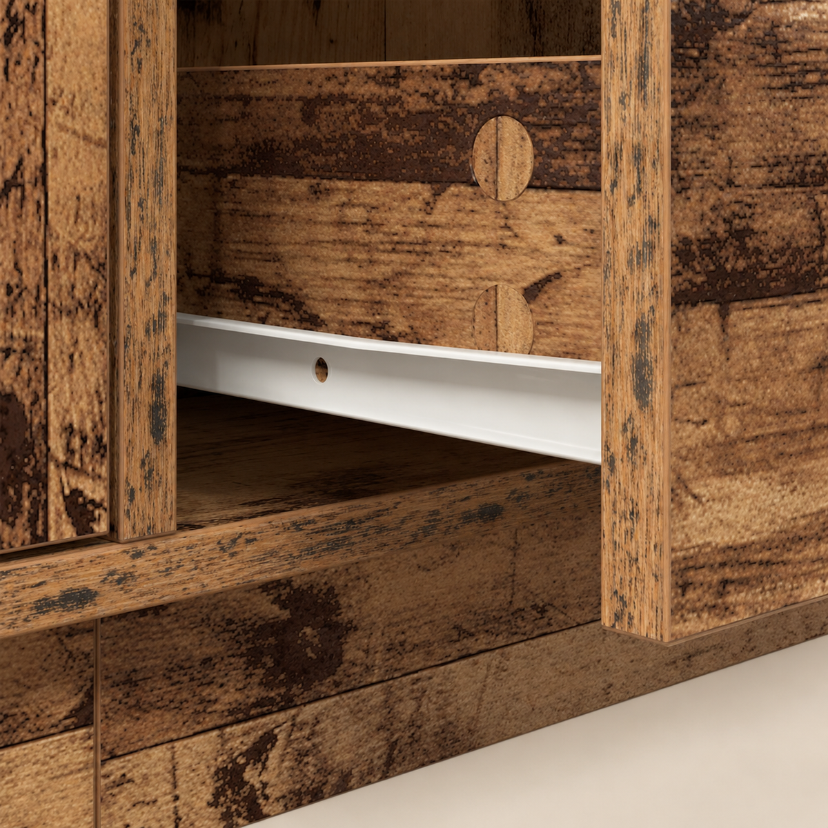 Meuble TV Vieux Bois LED