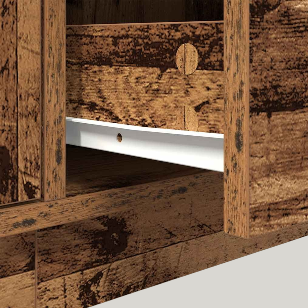 Meuble TV Vieux Bois LED