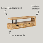 Meuble TV Bois de de Manguier Massif