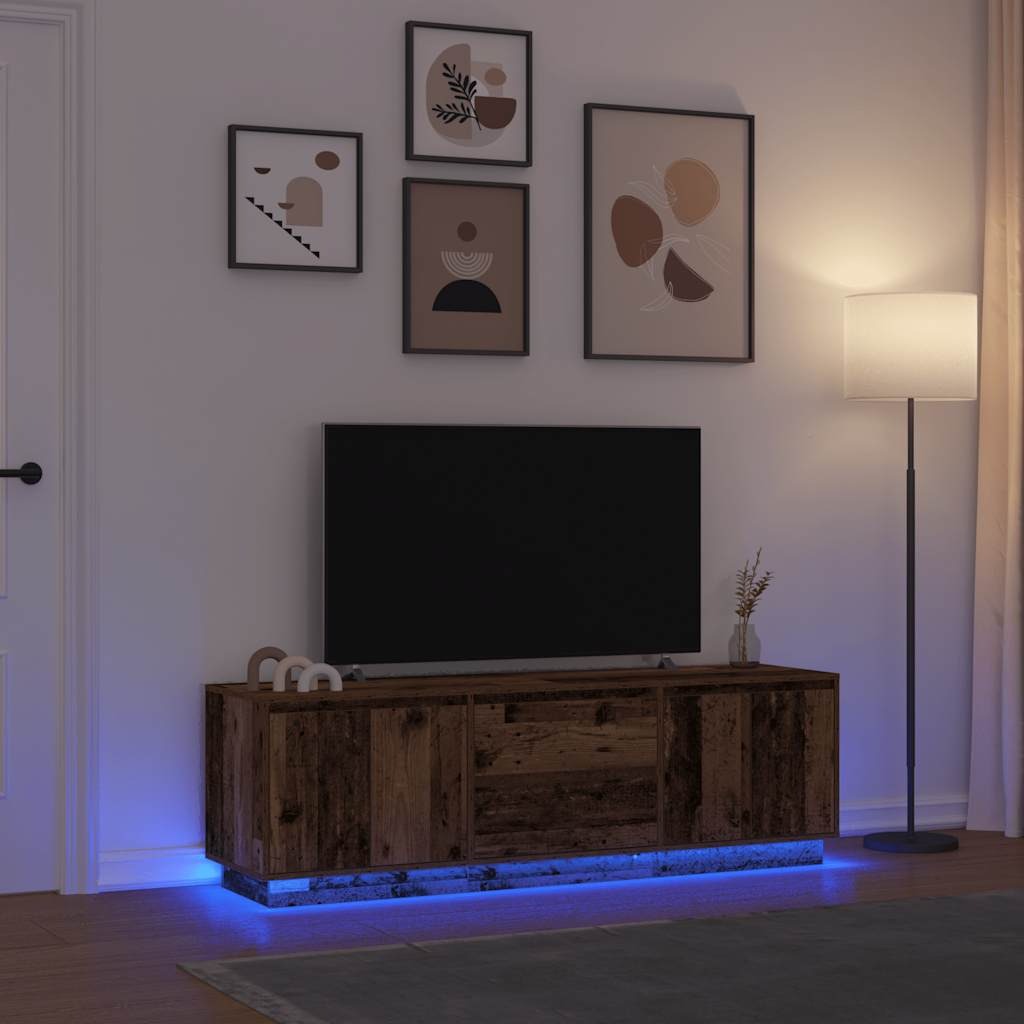 Meuble TV Vieux Bois LED